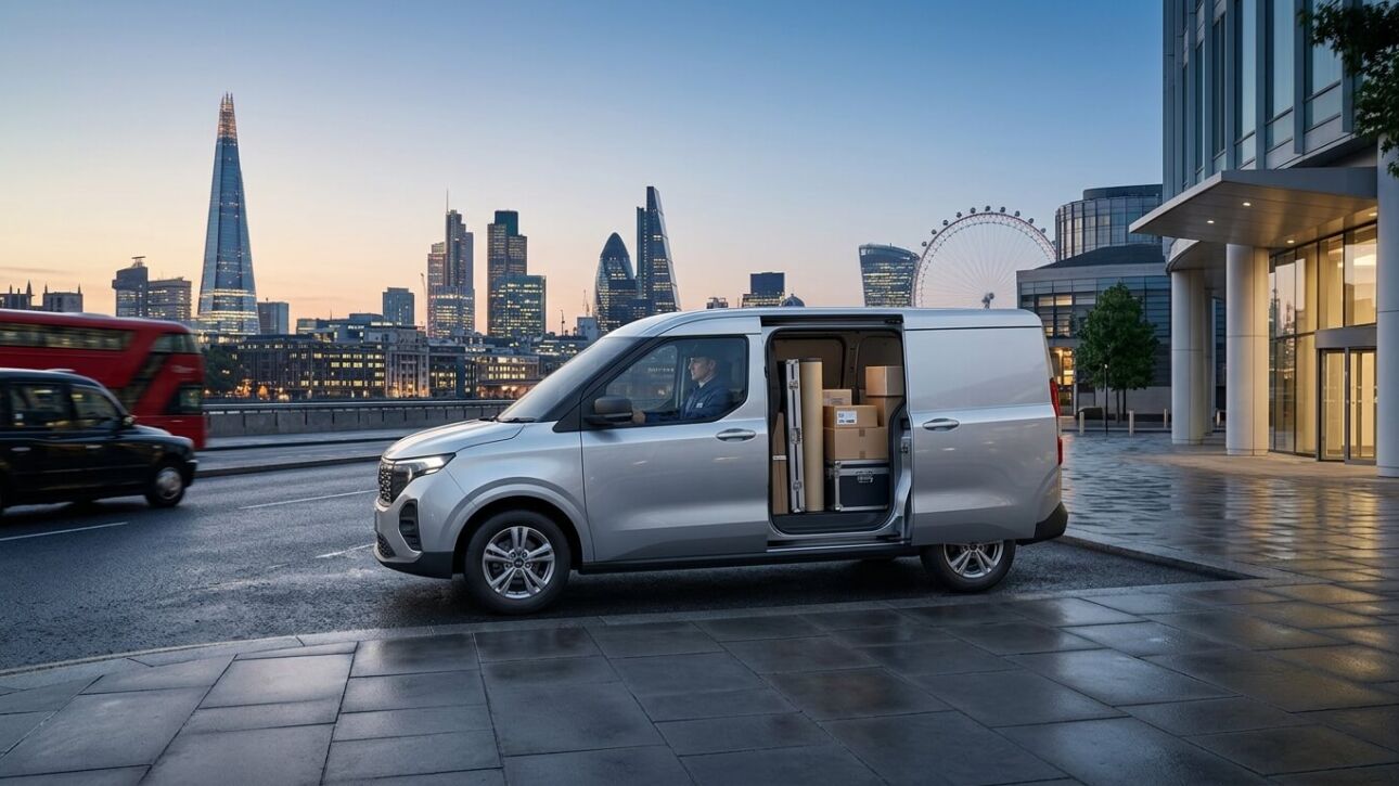 Event Courier London delivery service van transporting event packages in London
